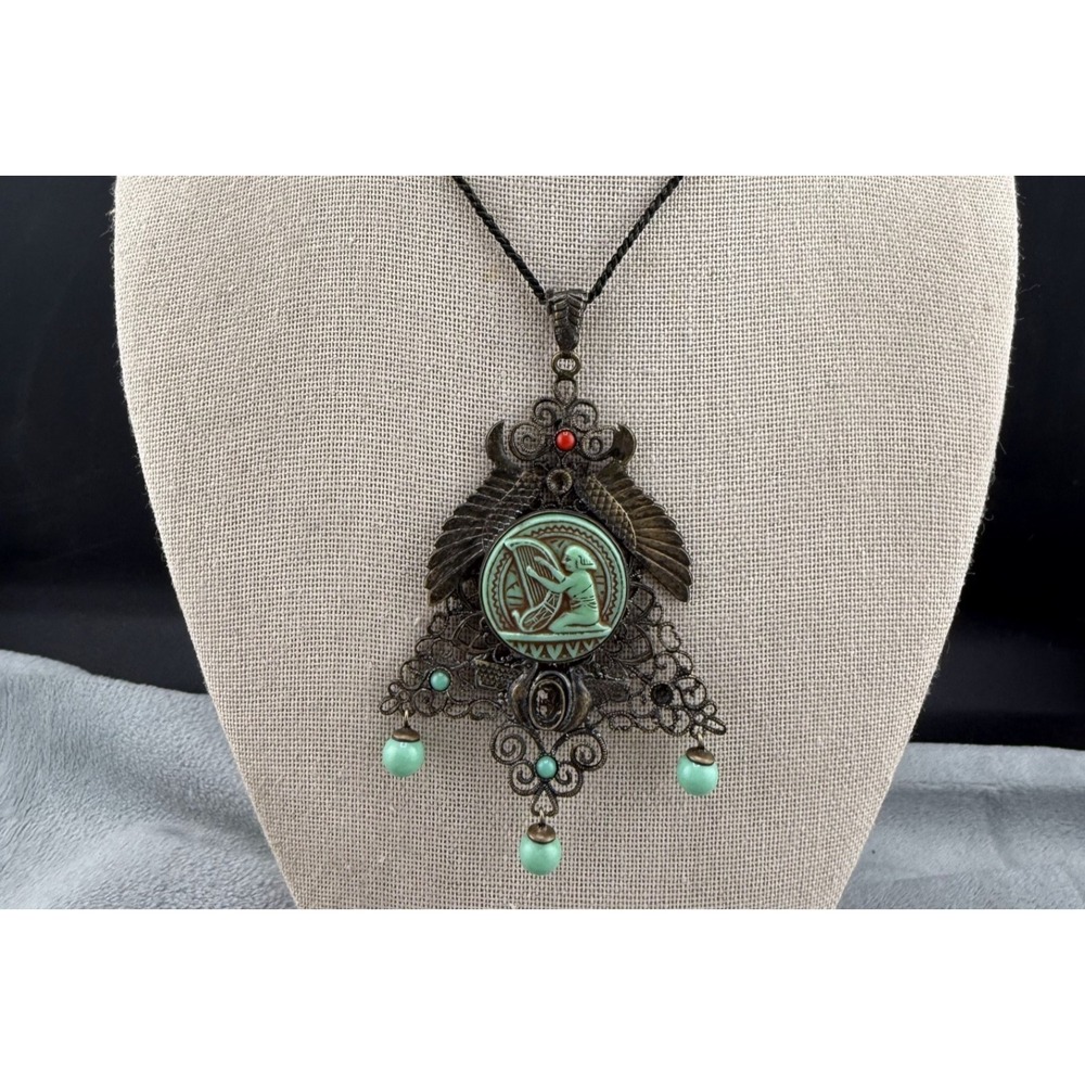 Vintage‎ Necklace Egyptian Ethnic  READ